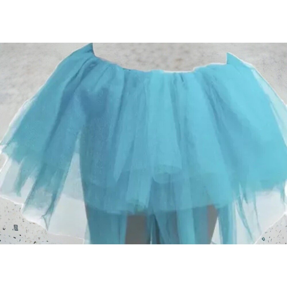 Way To Celebrate Halloween Girls Deluxe Mesh Tutu, Teal￼